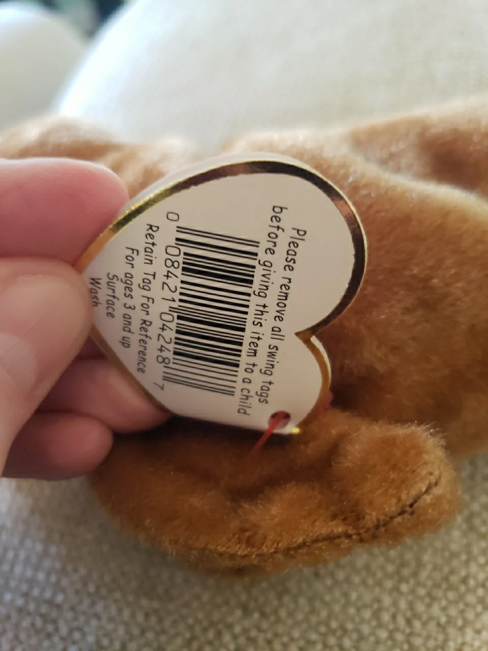 Ty Beanie Baby 7in Brown Plush Walrus Toy PAUL 1999 Never Handled Excellent
